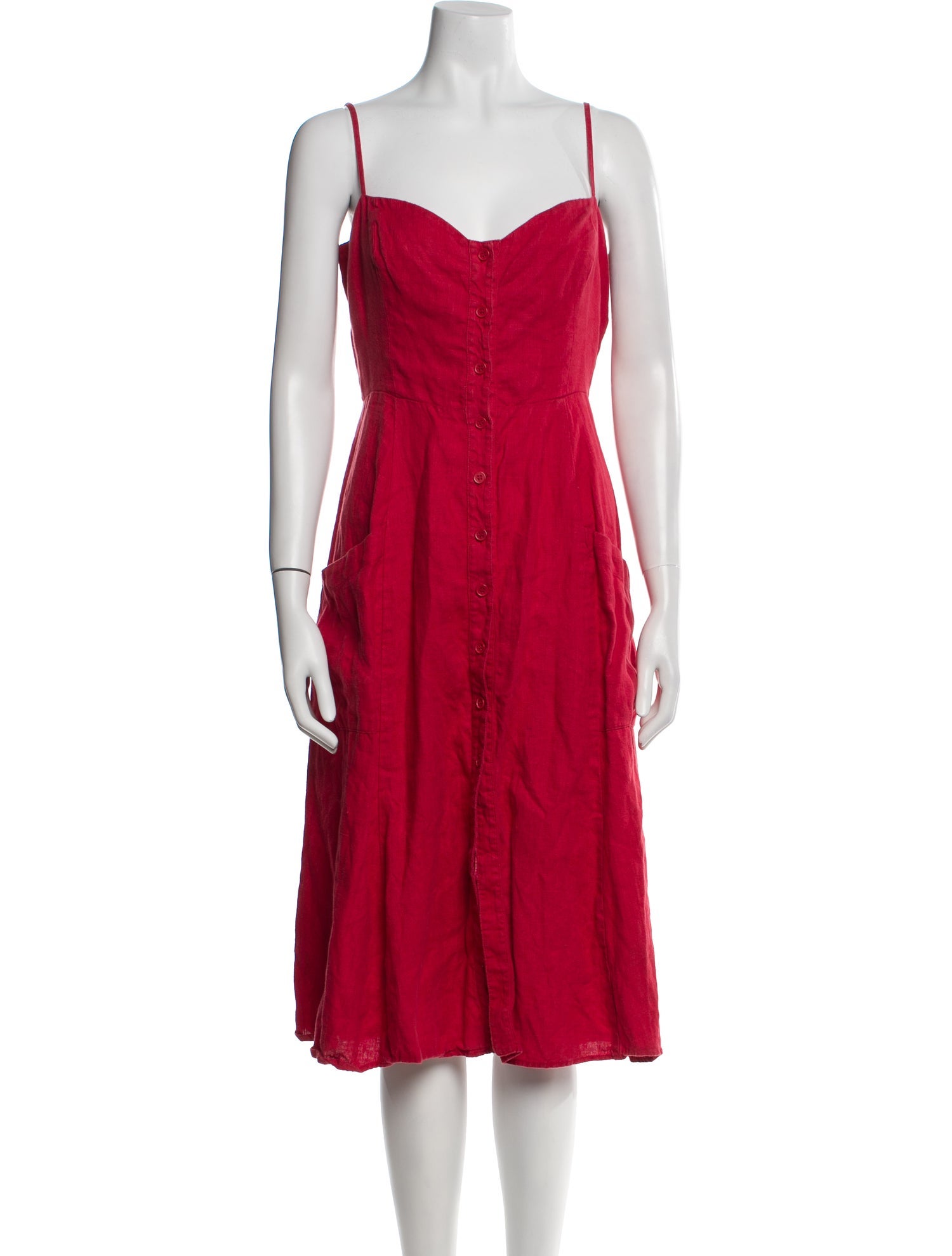 Reformation Linen Midi Length Dress