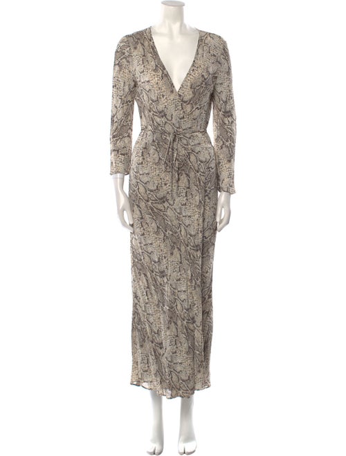 Reformation Animal Print Long Dress