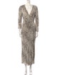 Reformation Animal Print Long Dress