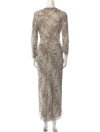 Reformation Animal Print Long Dress