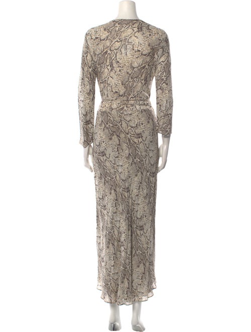 Reformation Animal Print Long Dress