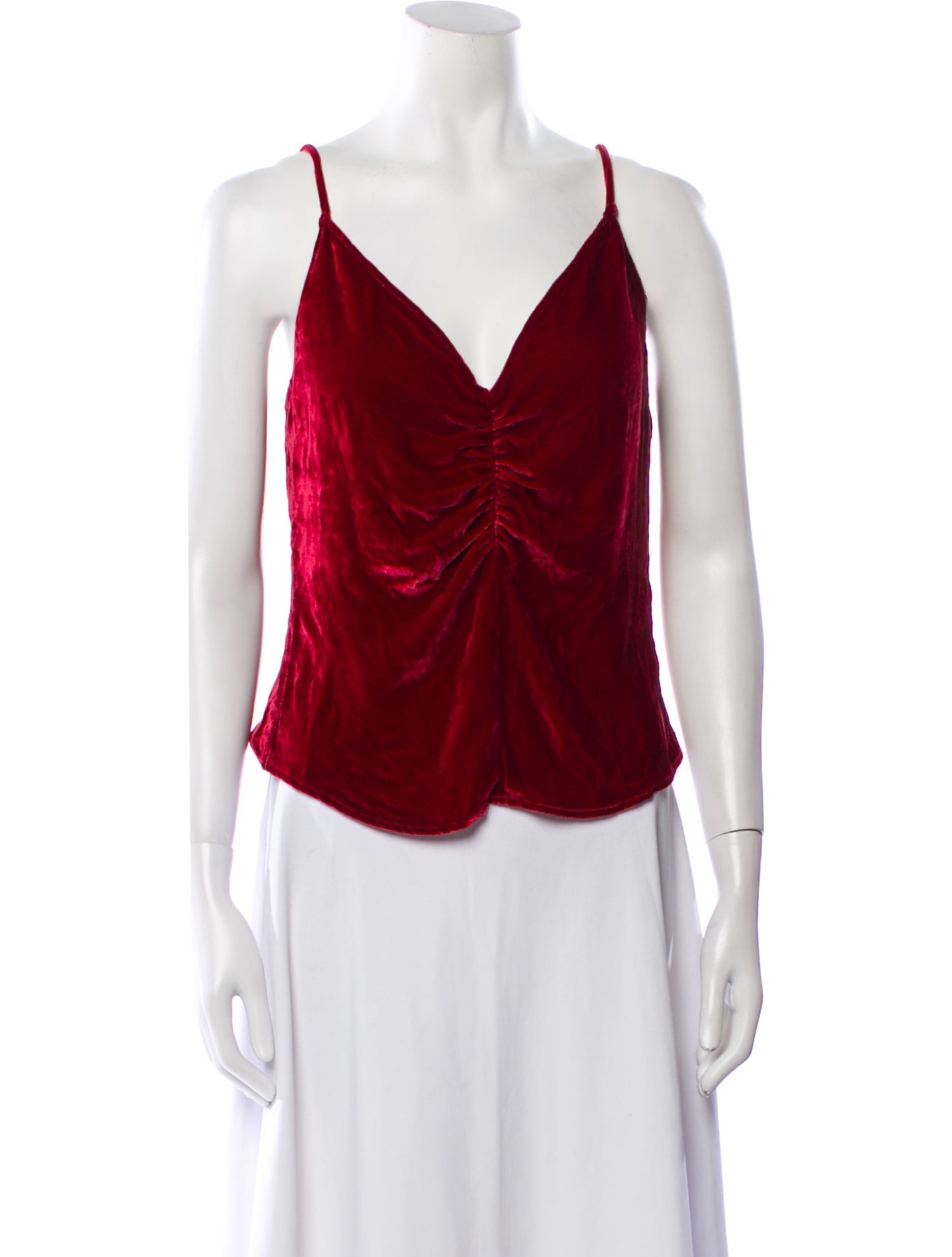 Reformation Velvet V-Neck Top