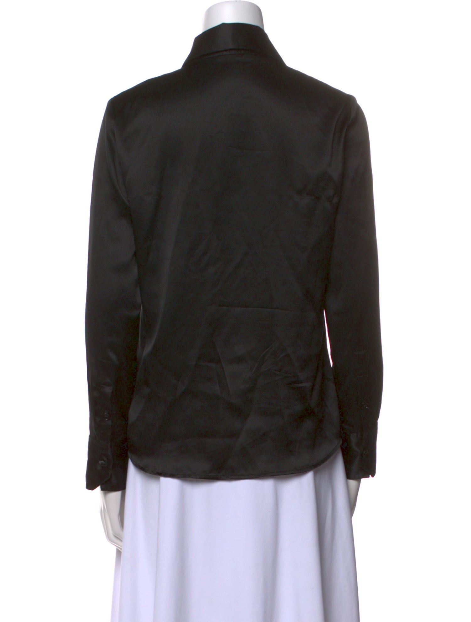 Reformation Silk Long Sleeve Button-Up Top