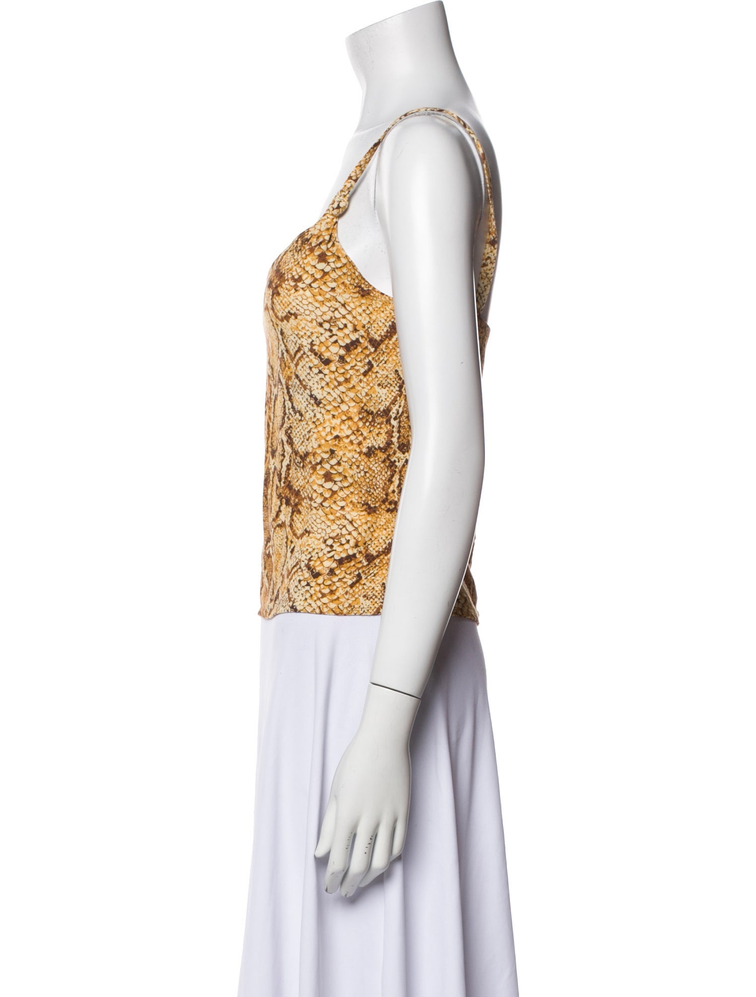 Reformation Animal Print V-Neck Top