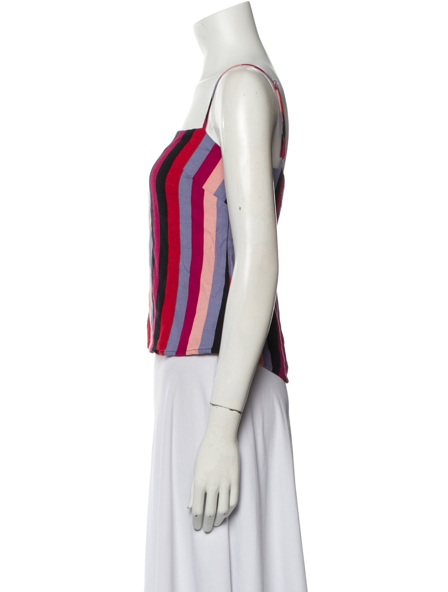 Reformation Striped Square Neckline Crop Top
