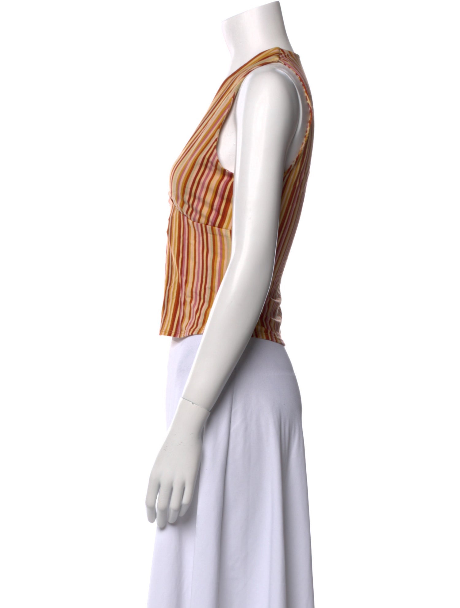 Reformation Striped V-Neck Crop Top w/ Tags