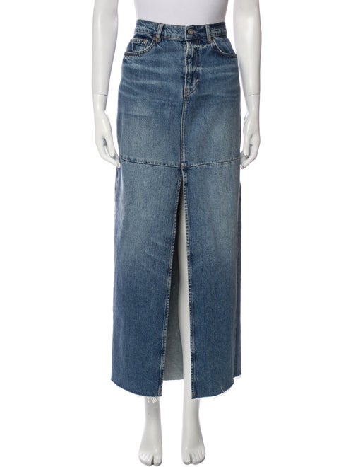 Reformation Raw-Edge Trim Midi Length Skirt