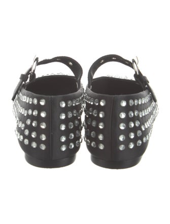 Reformation Satin Crystal Embellishments Mary Jane Flats