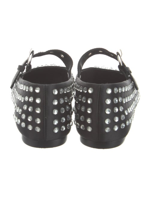 Reformation Satin Crystal Embellishments Mary Jane Flats