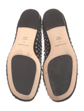 Reformation Satin Crystal Embellishments Mary Jane Flats