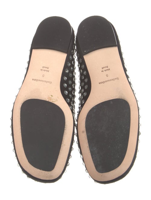 Reformation Satin Crystal Embellishments Mary Jane Flats