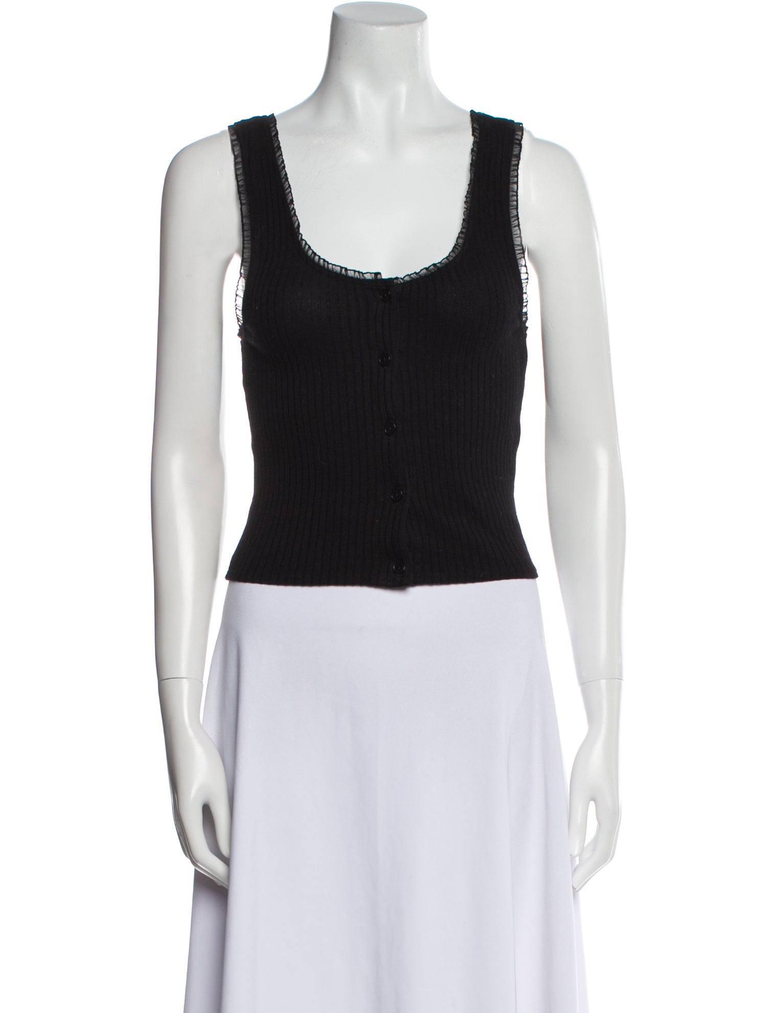 Reformation Scoop Neck Sleeveless Crop Top