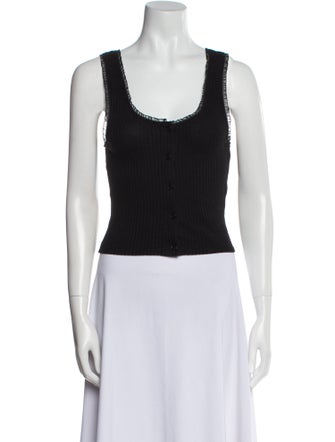 Reformation Scoop Neck Sleeveless Crop Top