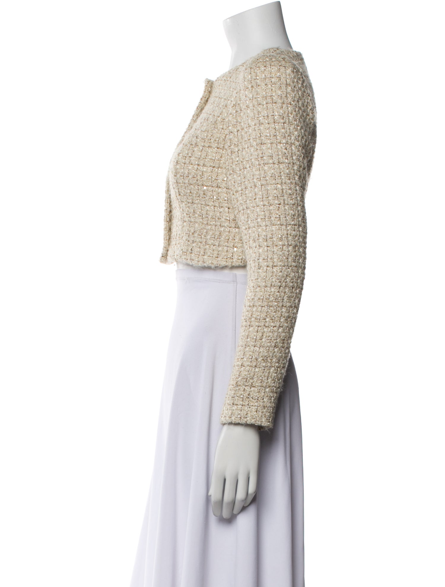 Reformation Tweed Tweed Pattern Bolero