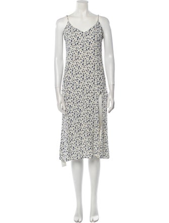 Reformation Floral Print Midi Length Dress