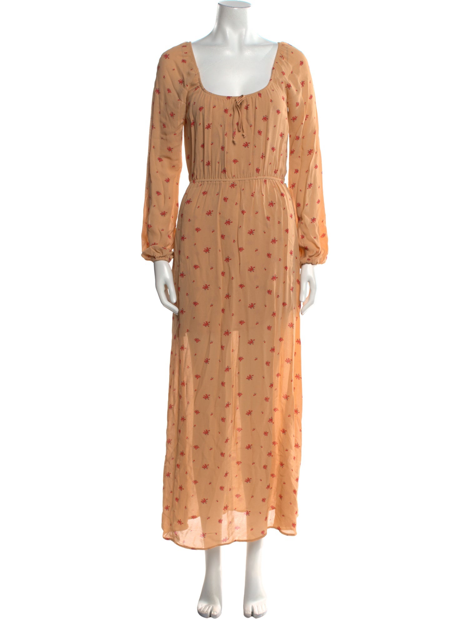 Reformation Polka Dot Print Long Dress