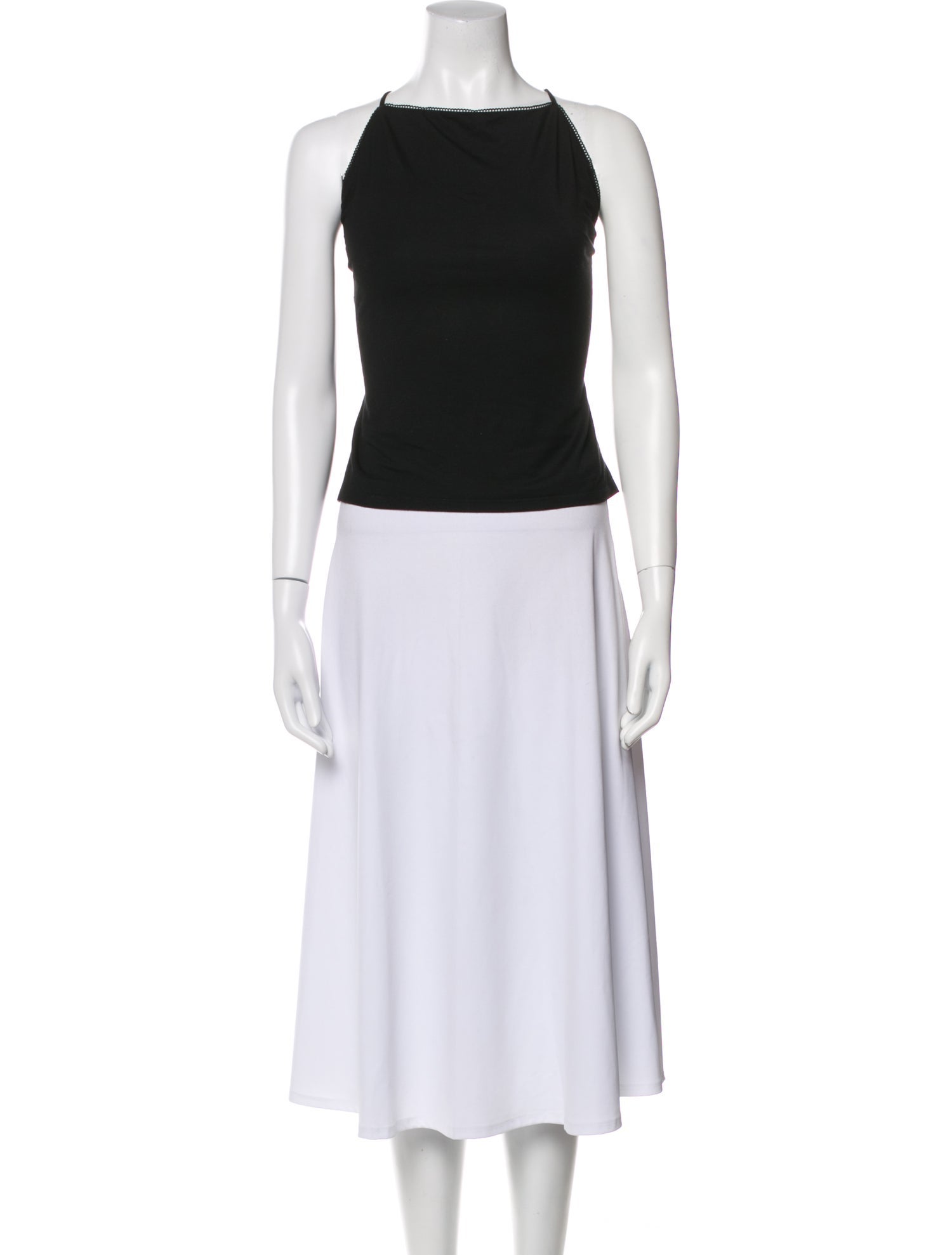 Reformation Bateau Neckline Sleeveless Crop Top