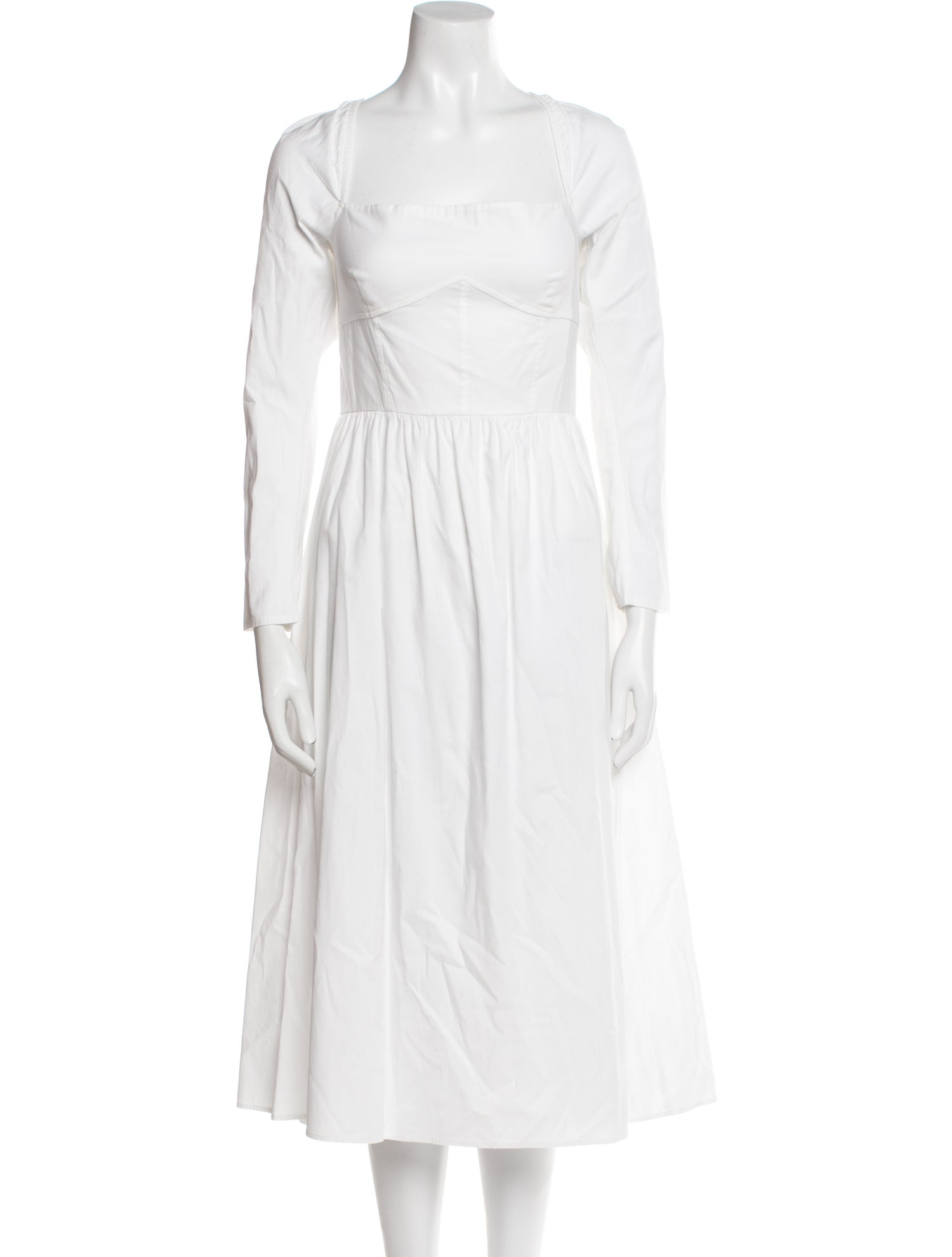 Reformation Square Neckline Midi Length Dress