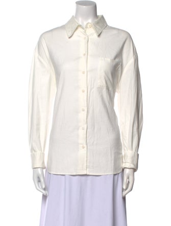 Reformation Long Sleeve Button-Up Top