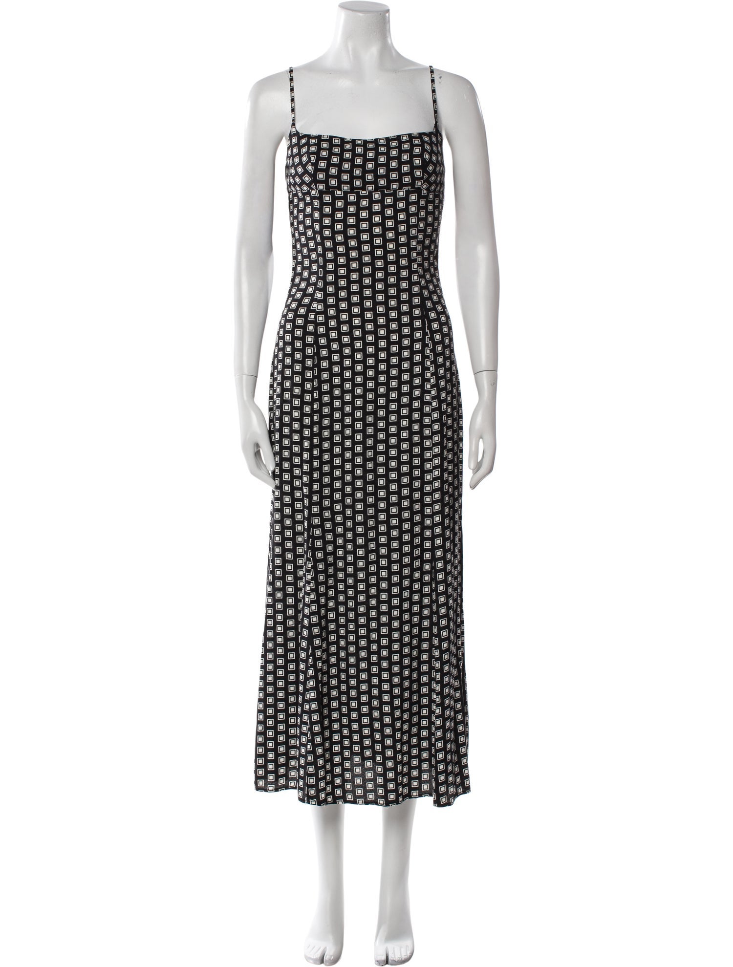 Reformation Plaid Print Long Dress