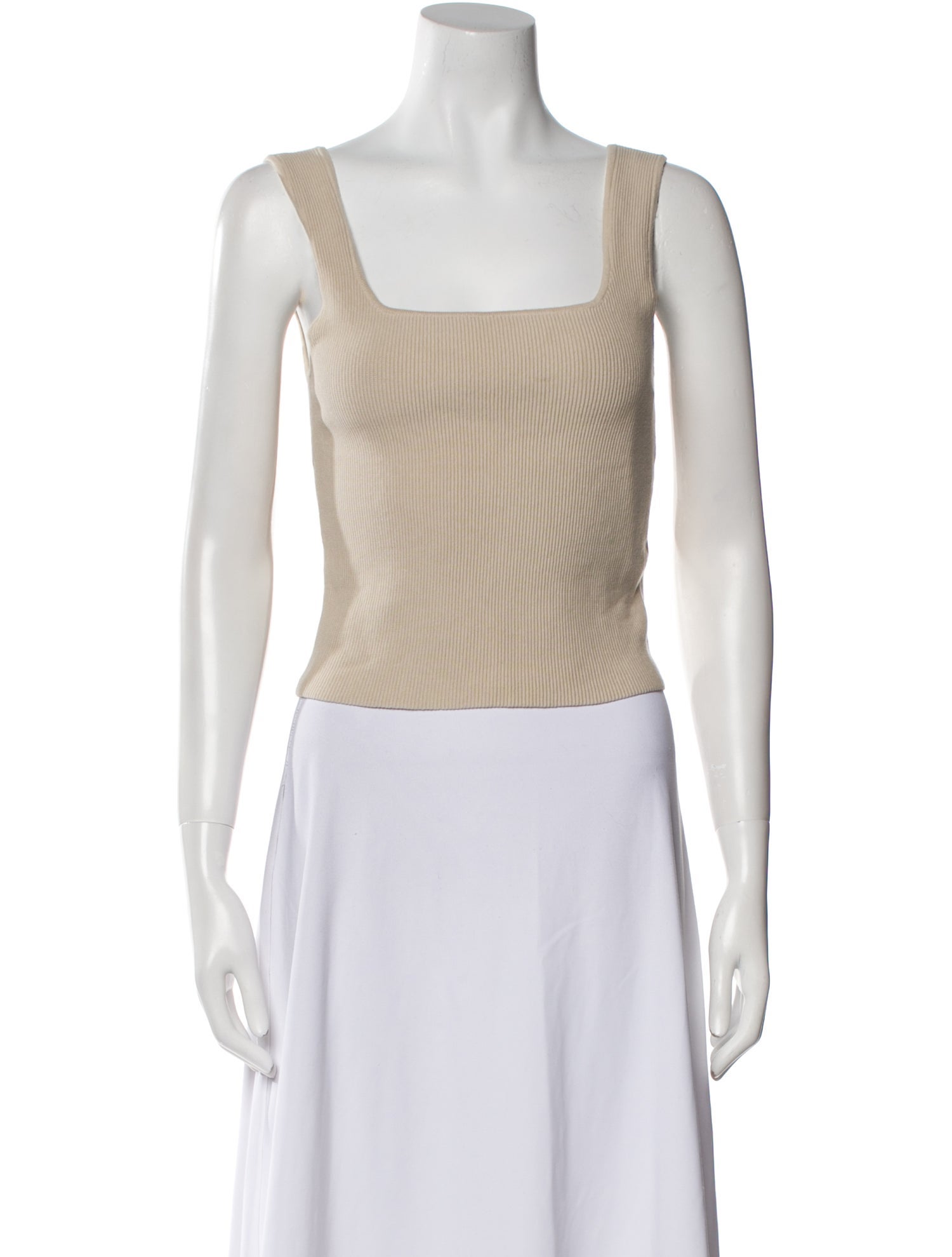 Reformation Square Neckline Sleeveless Crop Top