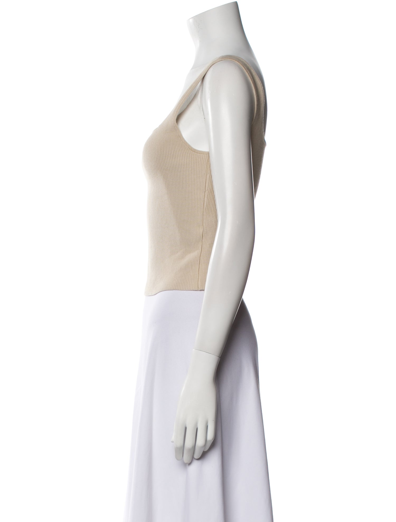 Reformation Square Neckline Sleeveless Crop Top