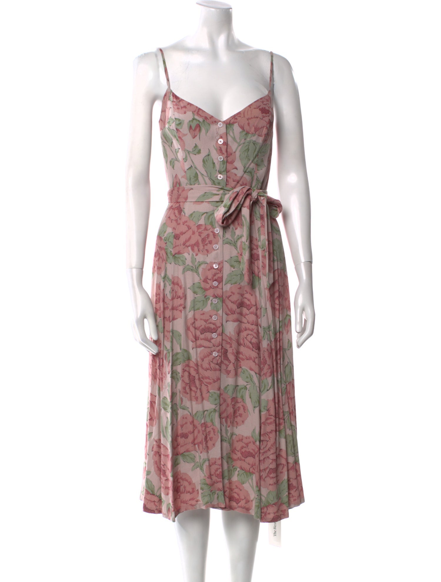 Reformation Floral Print Midi Length Dress