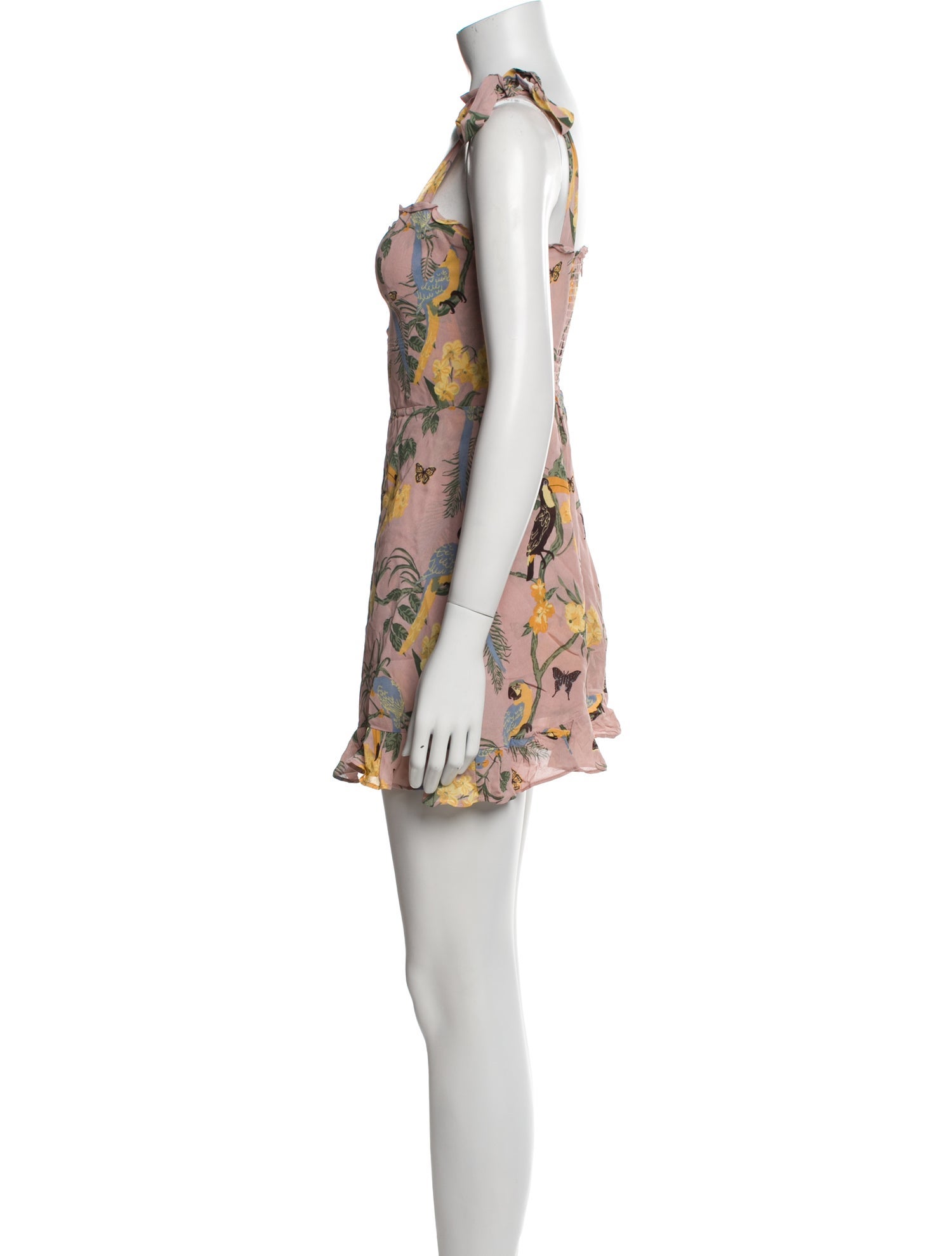 Reformation Floral Print Mini Dress