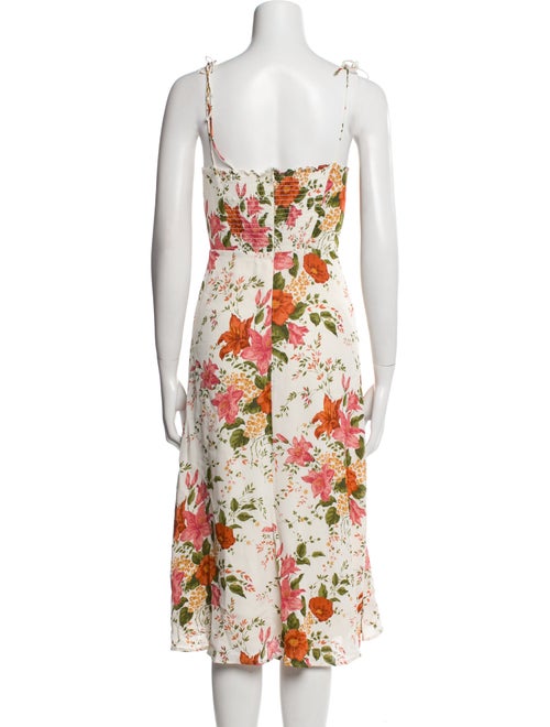 Reformation Floral Print Midi Length Dress
