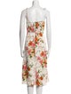 Reformation Floral Print Midi Length Dress