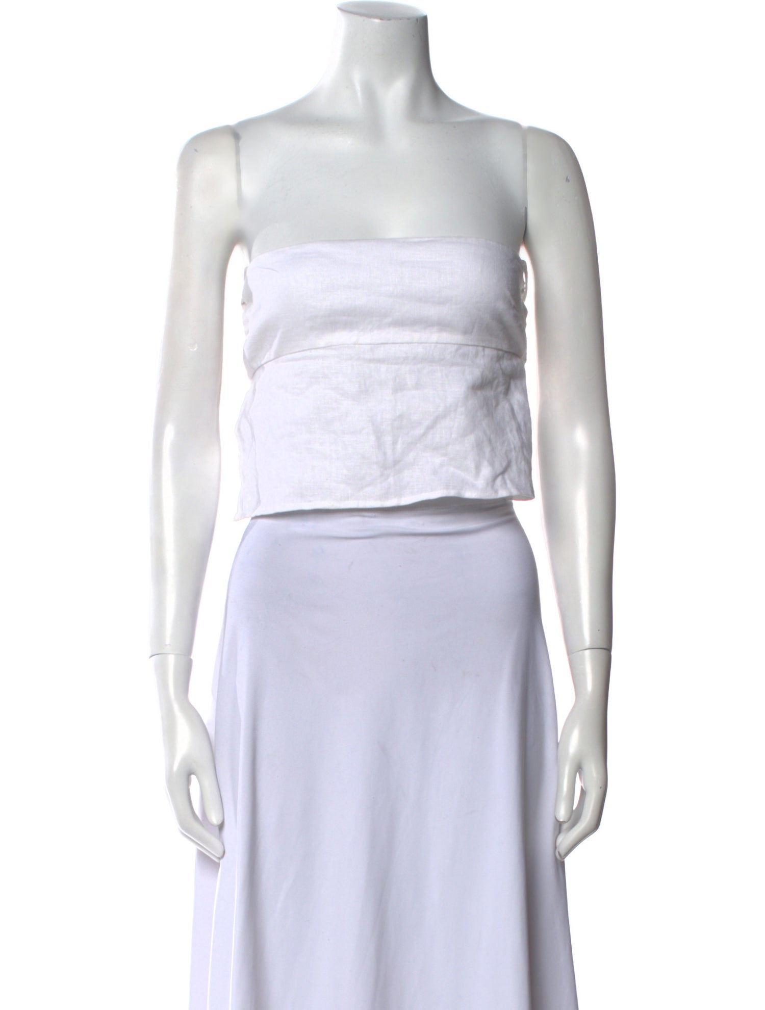 Reformation Linen Strapless Crop Top