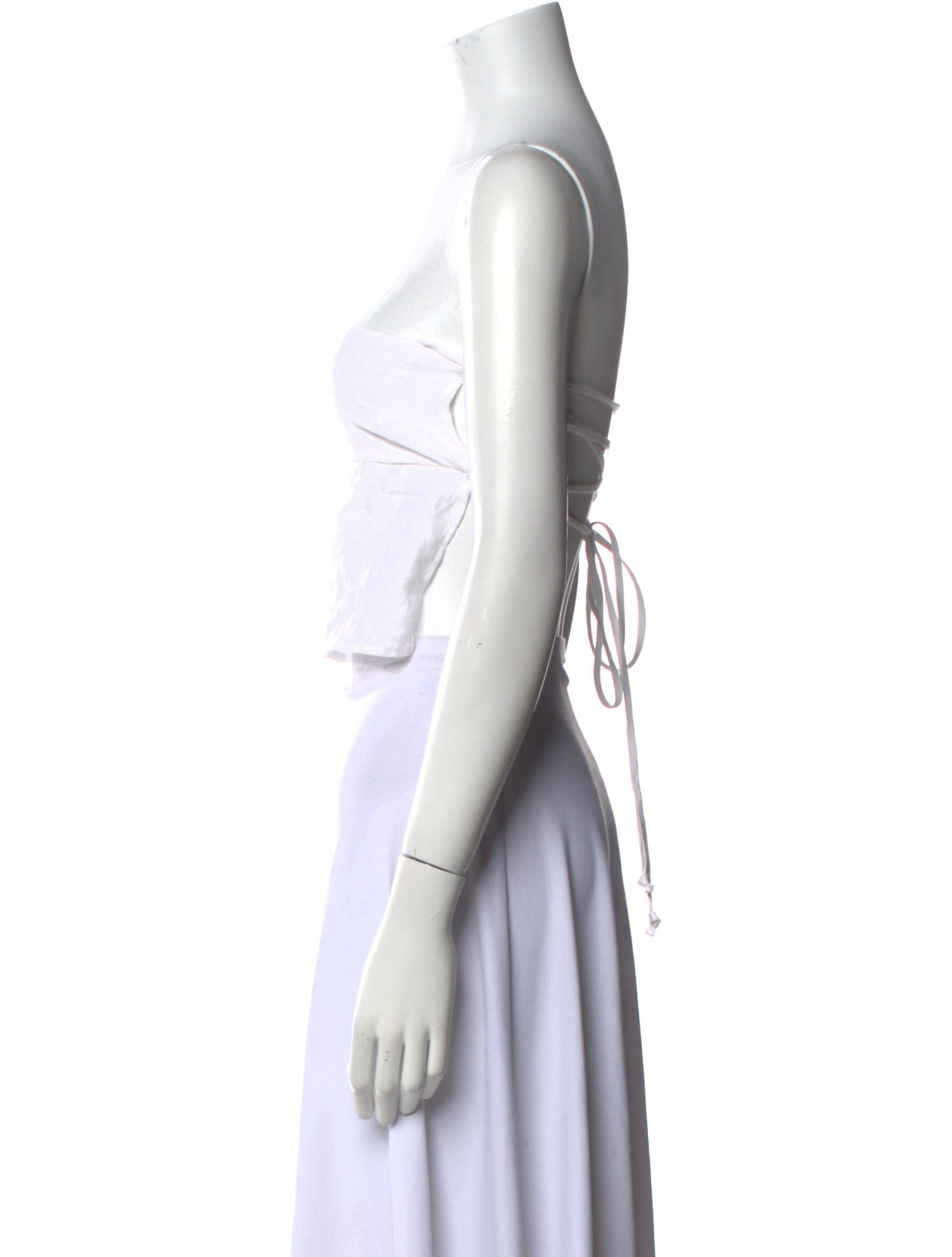 Reformation Linen Strapless Crop Top