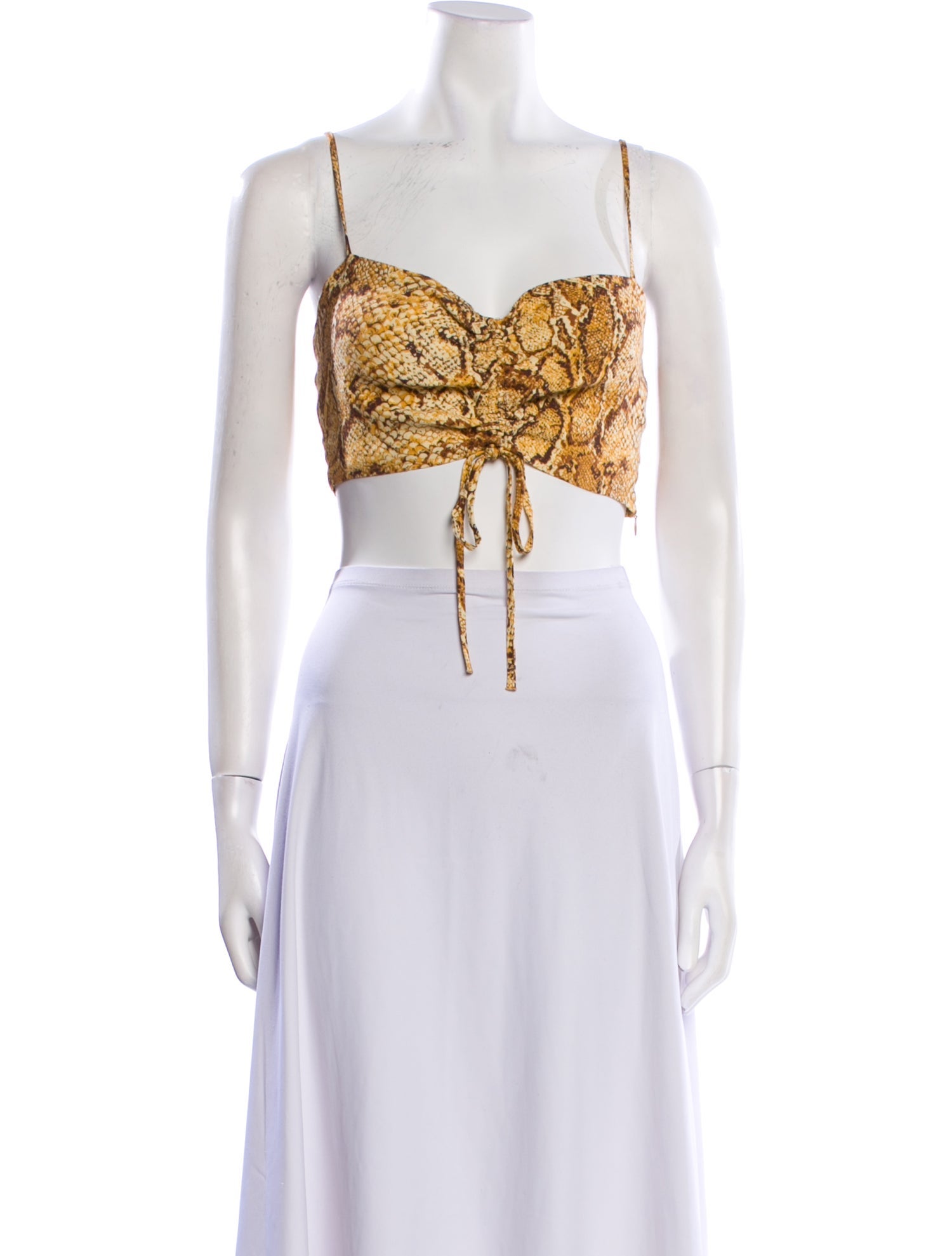 Reformation Square Neckline Sleeveless Crop Top