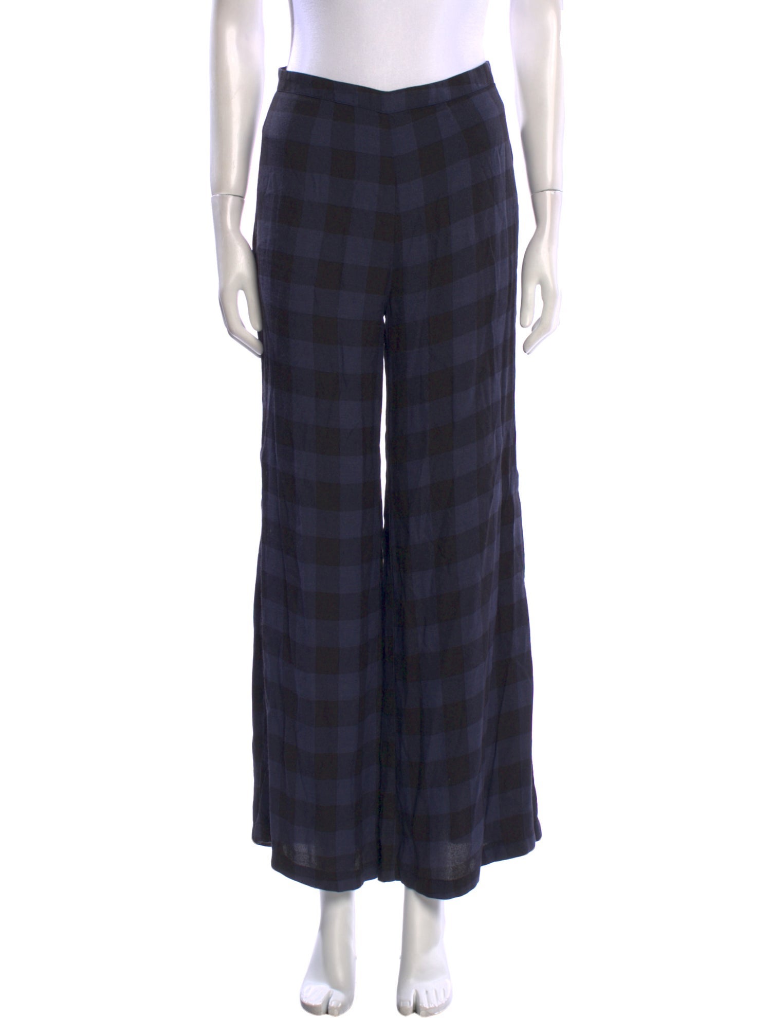 Reformation Plaid Print Wide Leg Pants