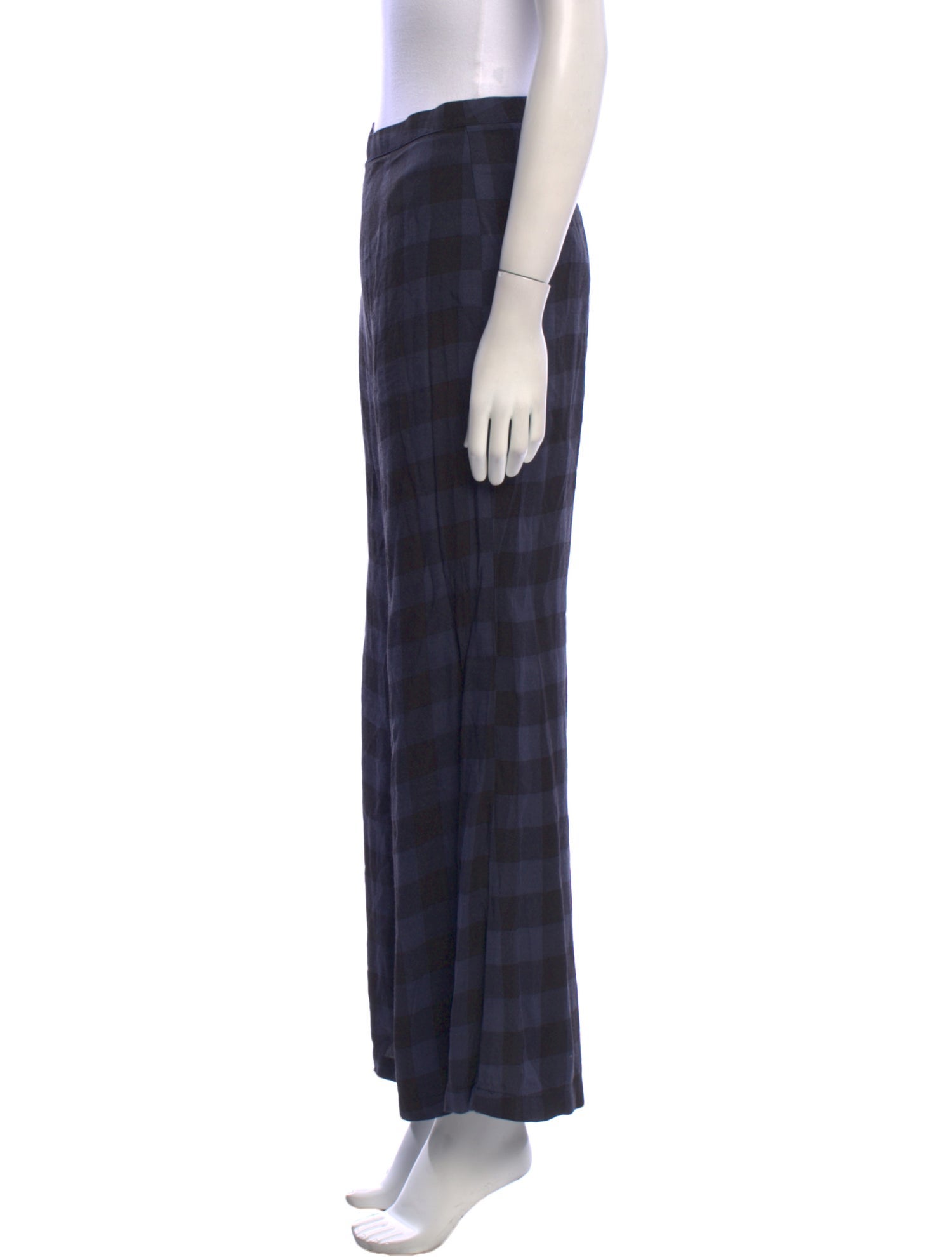 Reformation Plaid Print Wide Leg Pants