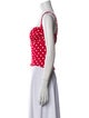 Reformation Polka Dot Print Square Neckline Crop Top