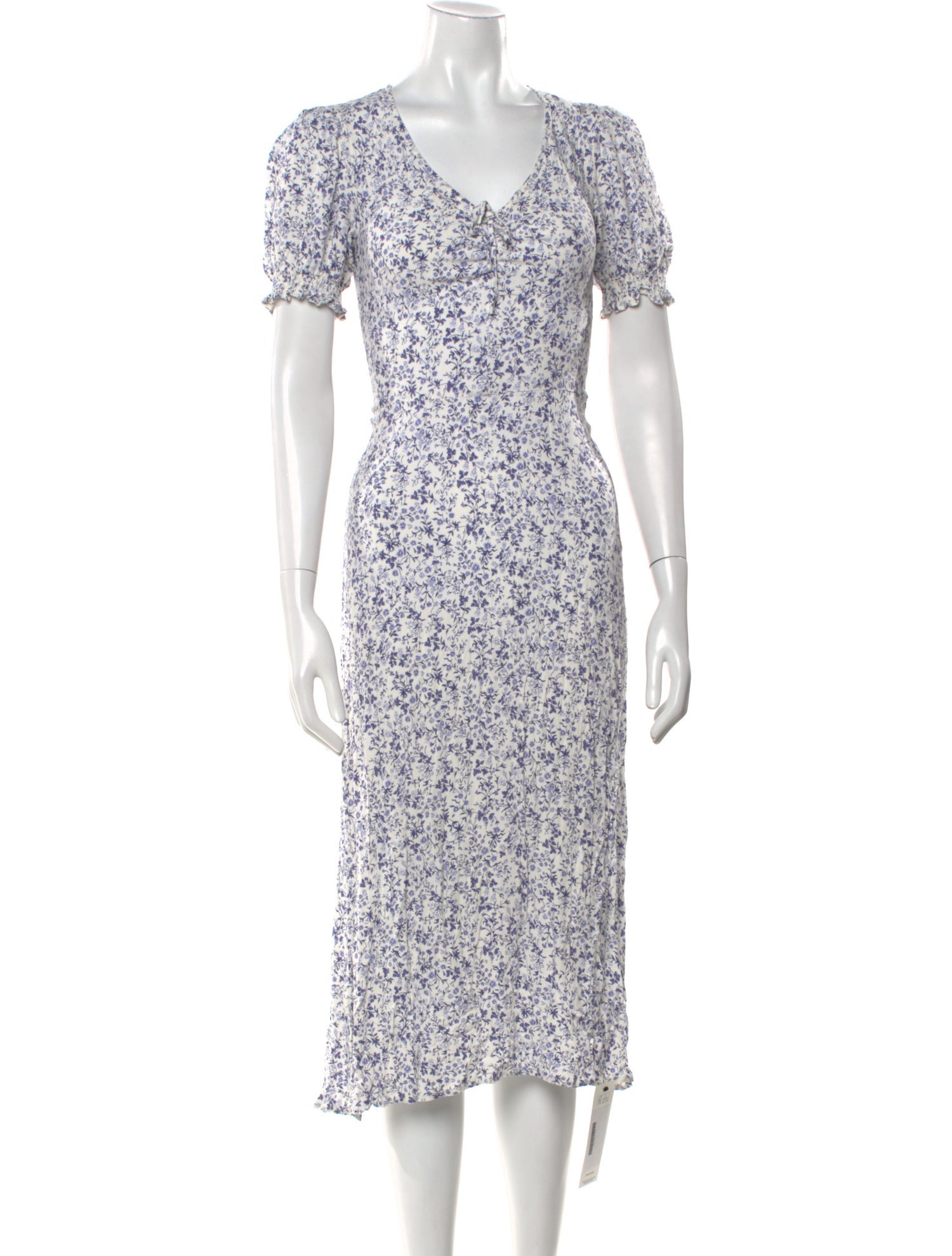 Reformation Floral Print Midi Length Dress