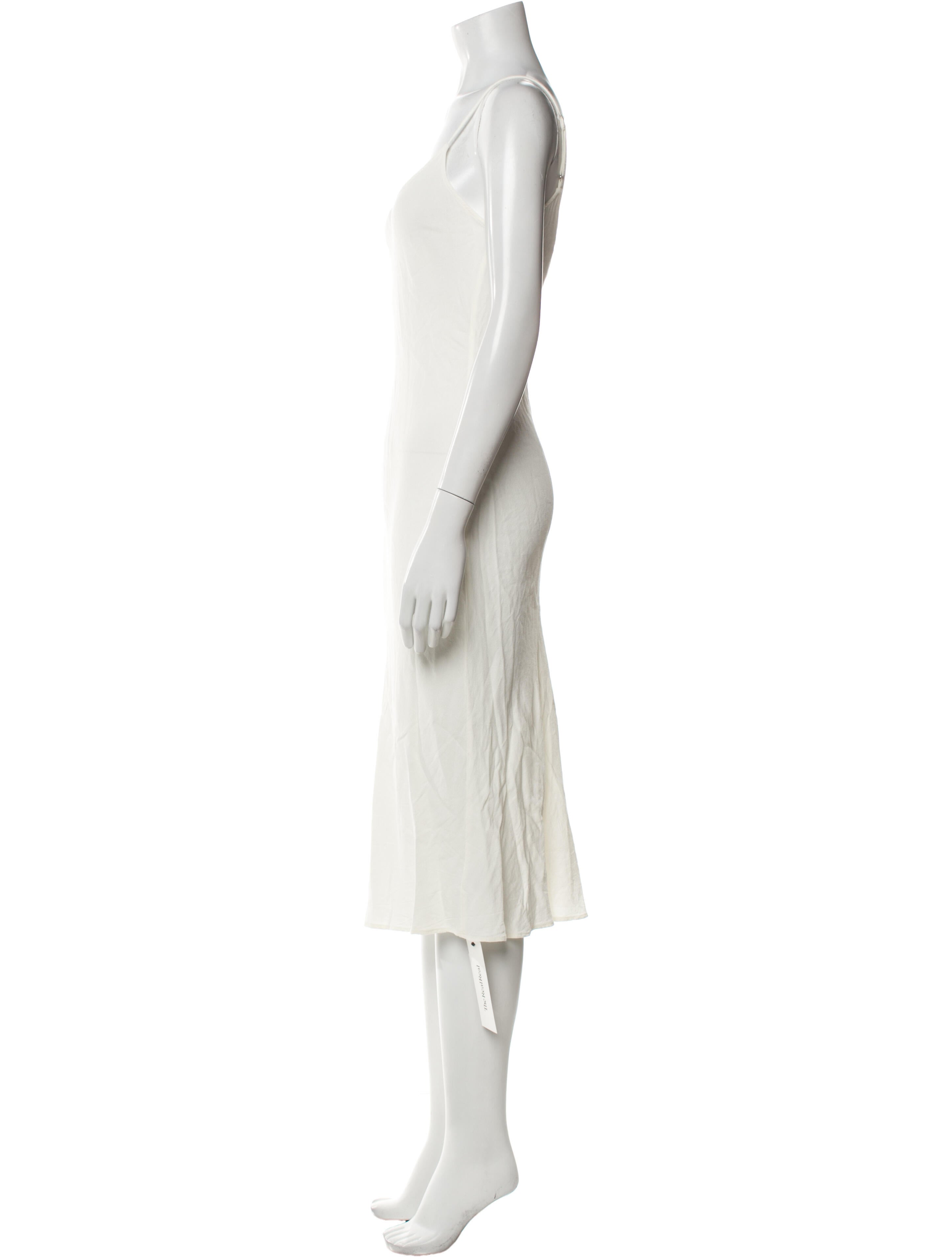 Reformation Scoop Neck Midi Length Dress