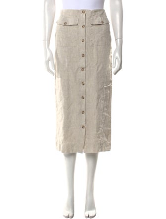 Reformation Linen Midi Length Skirt