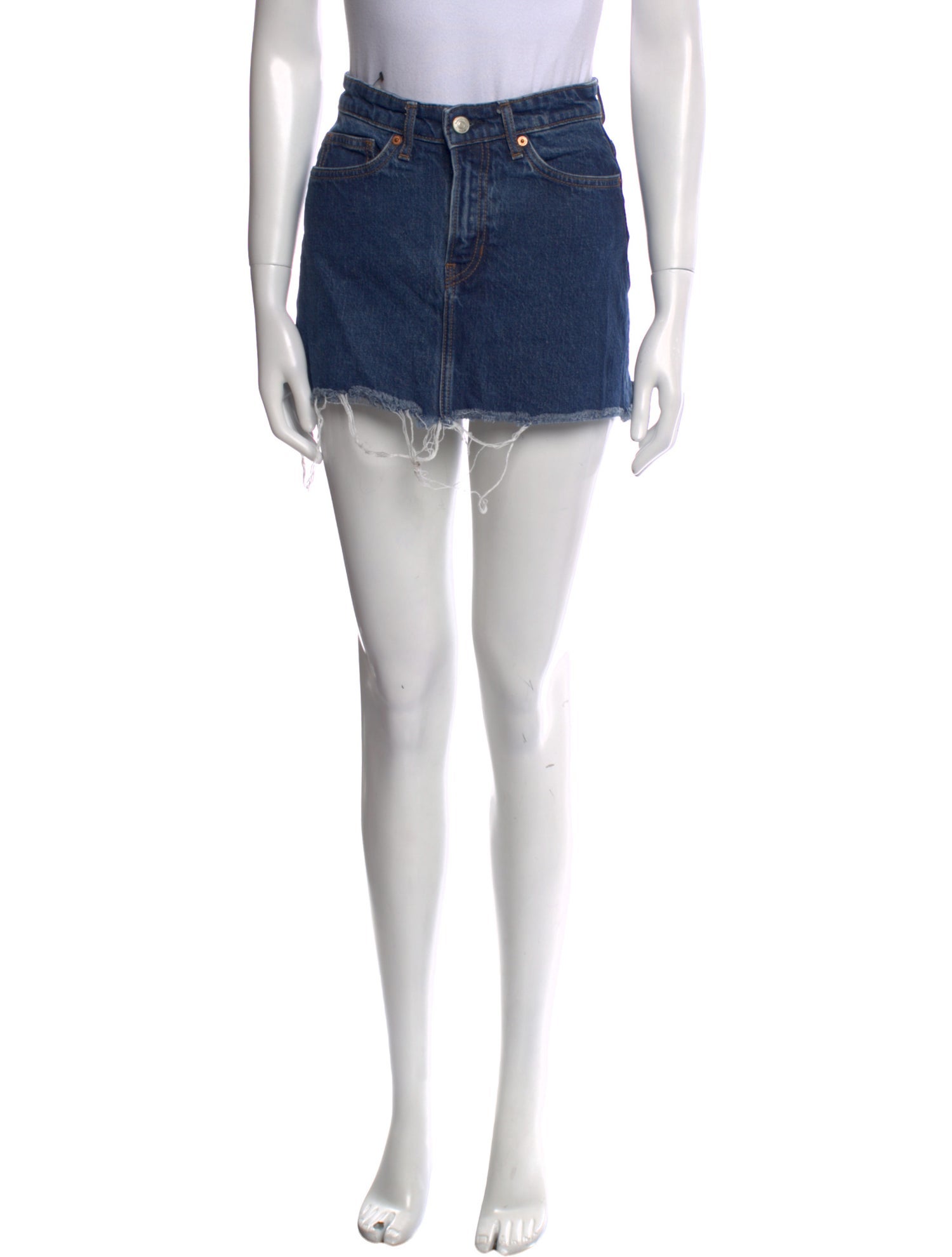 Reformation Distressed Accents Mini Skirt