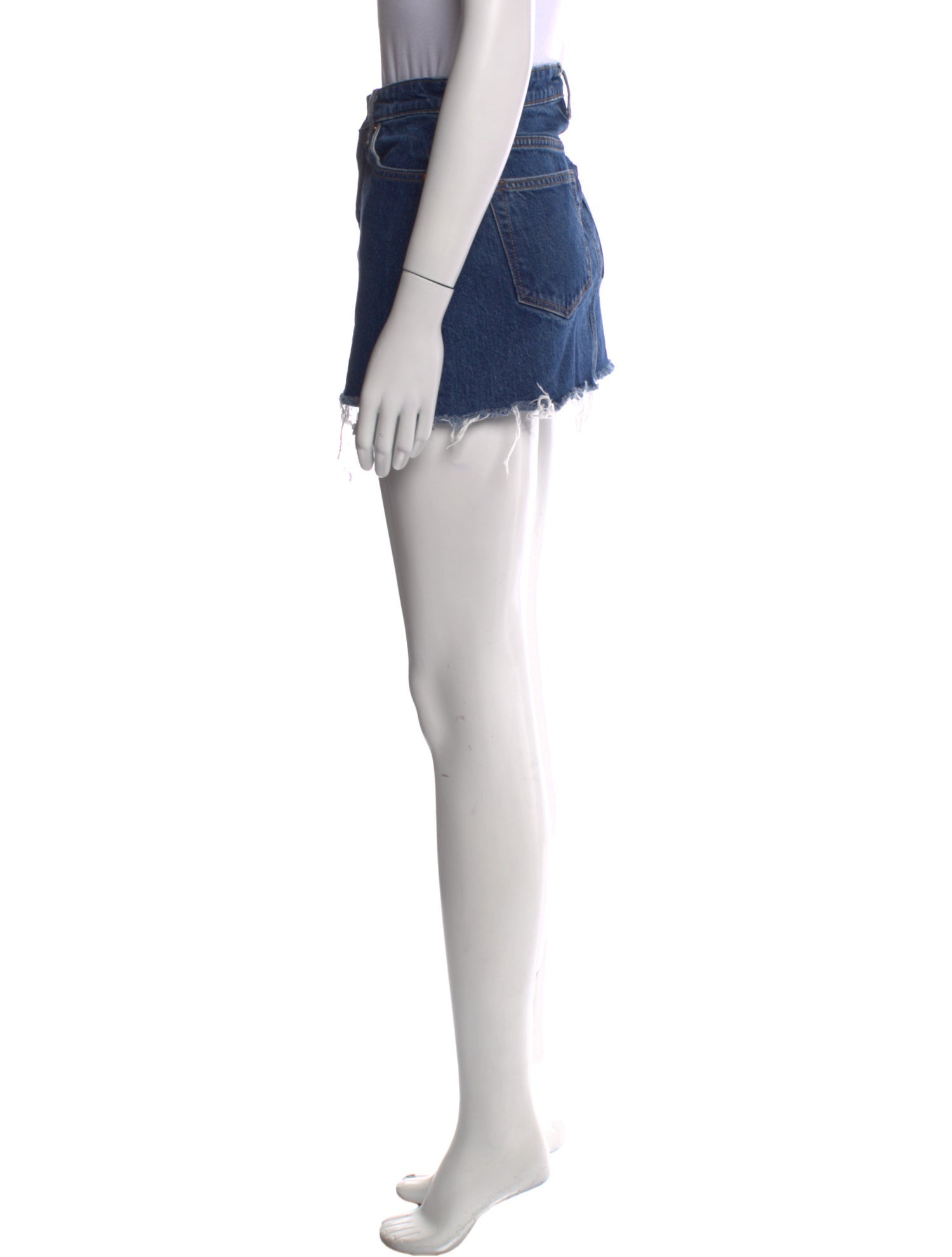 Reformation Distressed Accents Mini Skirt