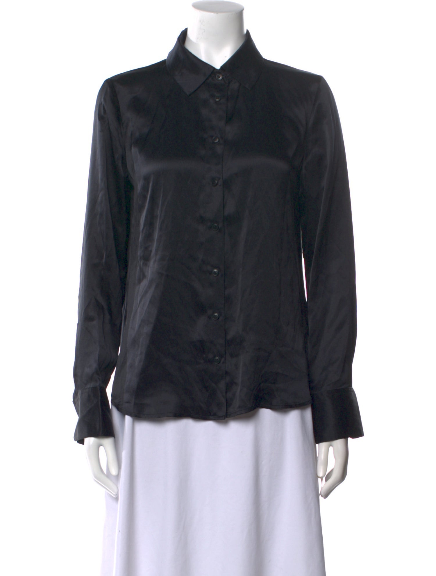 Reformation Silk Long Sleeve Button-Up Top w/ Tags