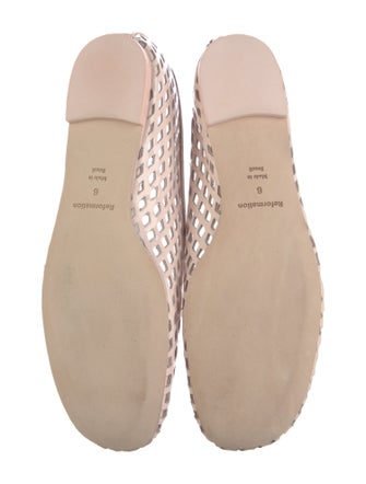 Reformation Patent Leather Lasercut Accents Ballet Flats