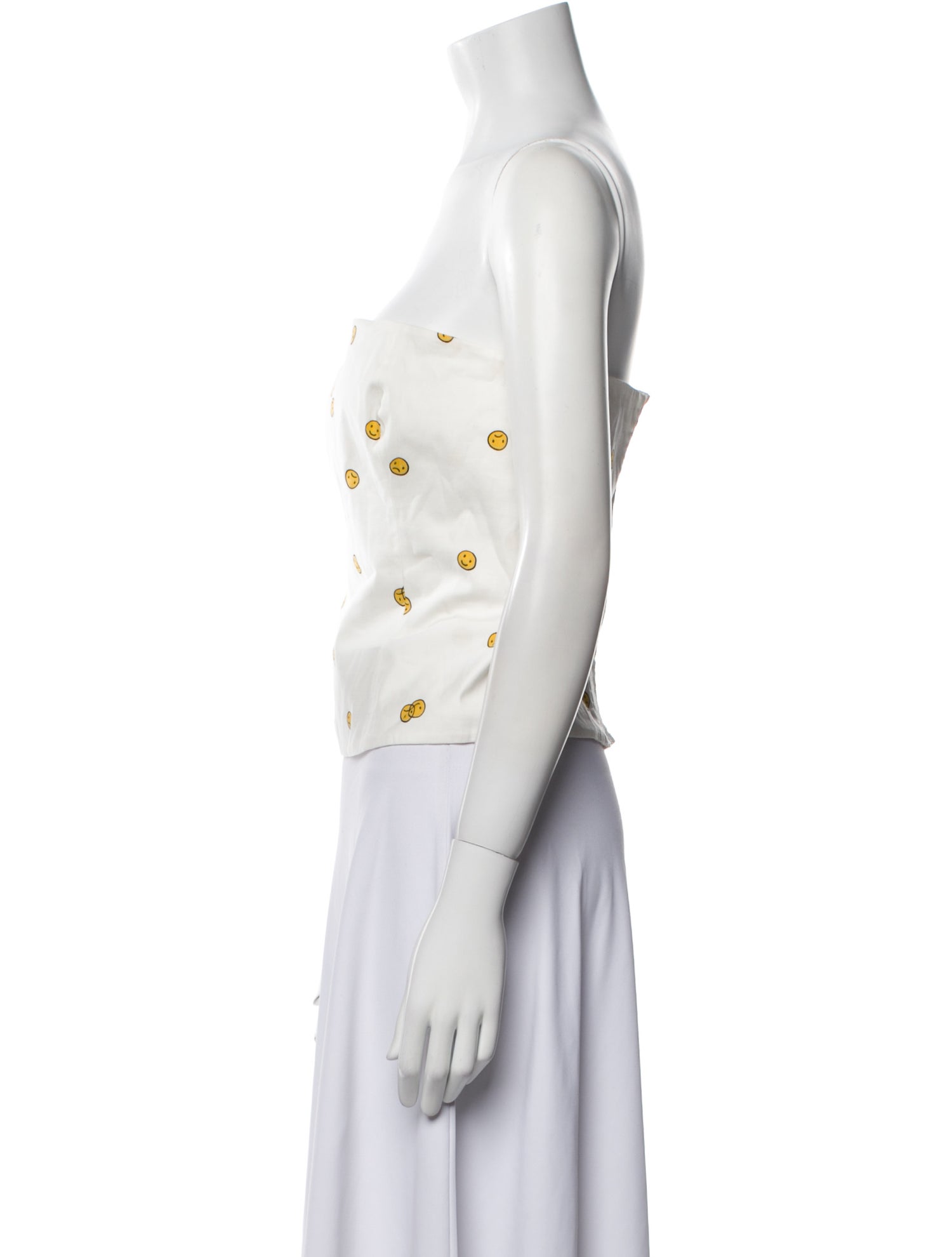 Reformation Printed Strapless Crop Top