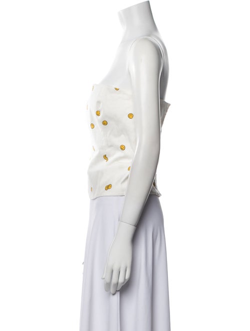 Reformation Printed Strapless Crop Top