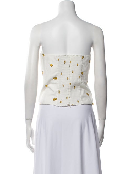 Reformation Printed Strapless Crop Top