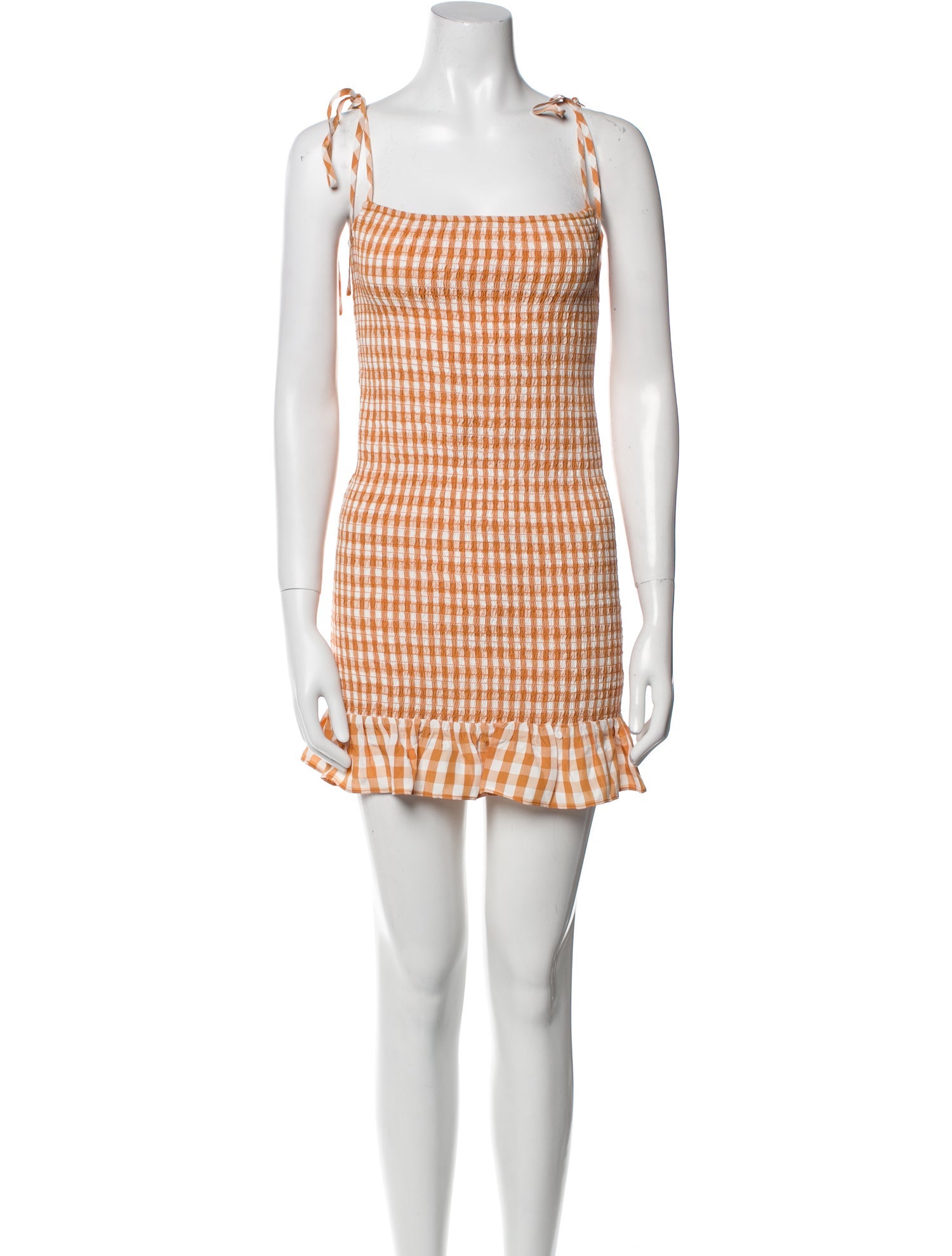 Reformation Plaid Print Mini Dress