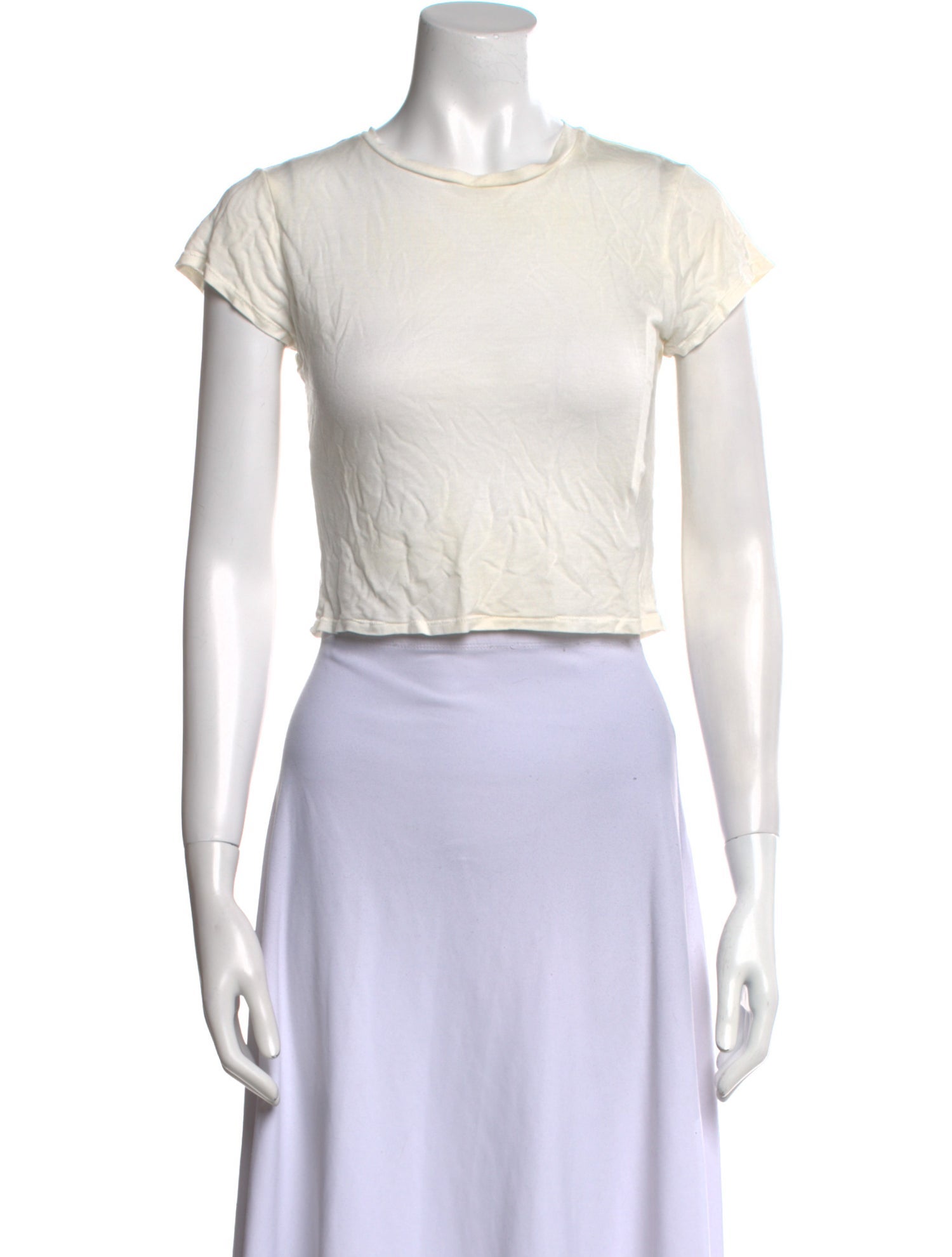 Reformation Crew Neck Short Sleeve Crop Top