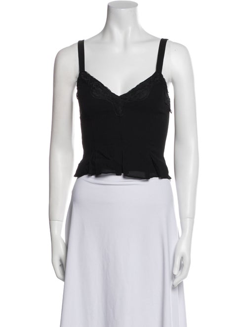 Reformation V-Neck Sleeveless Crop Top