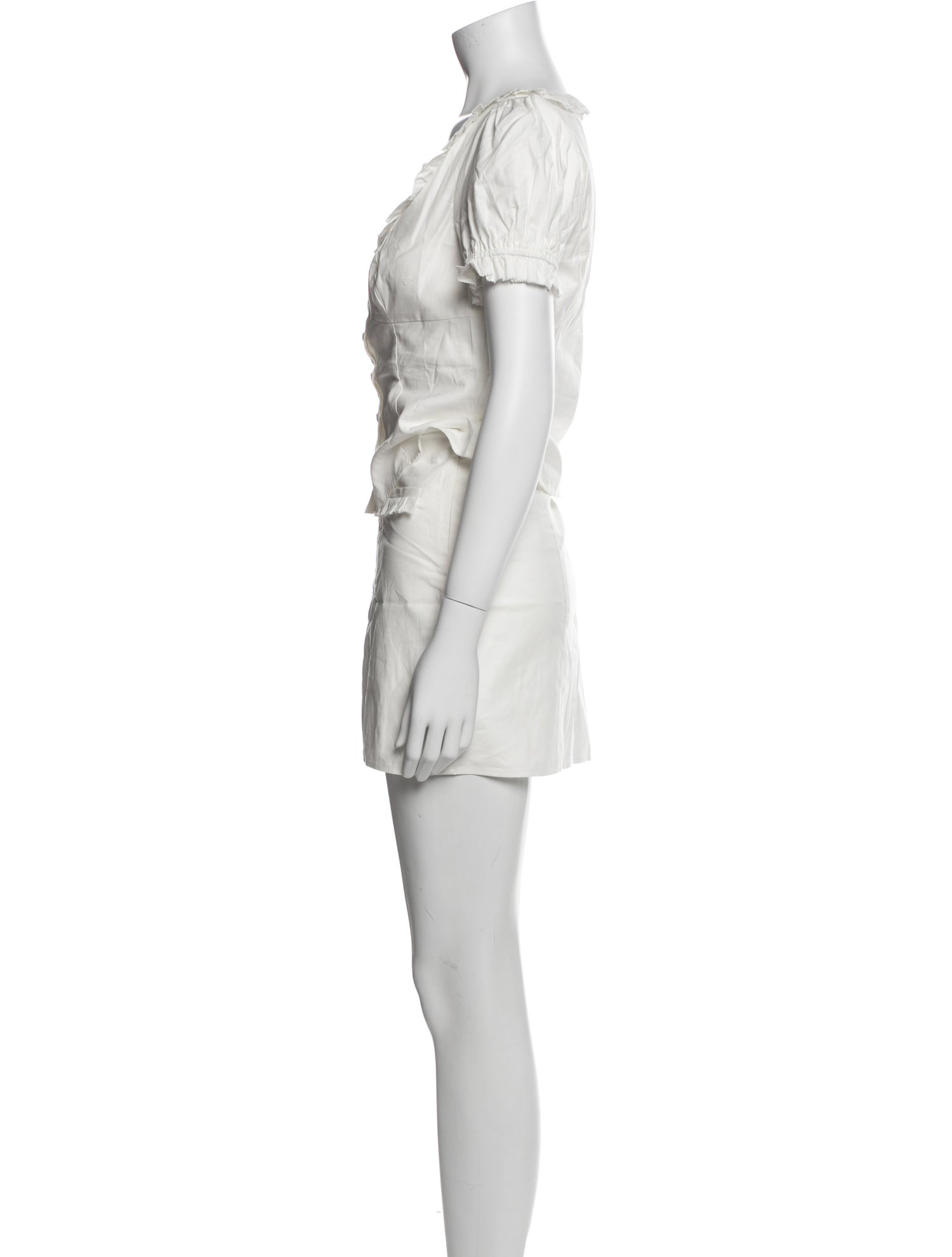 Reformation Linen Embroidered Accent Skirt Set w/ Tags